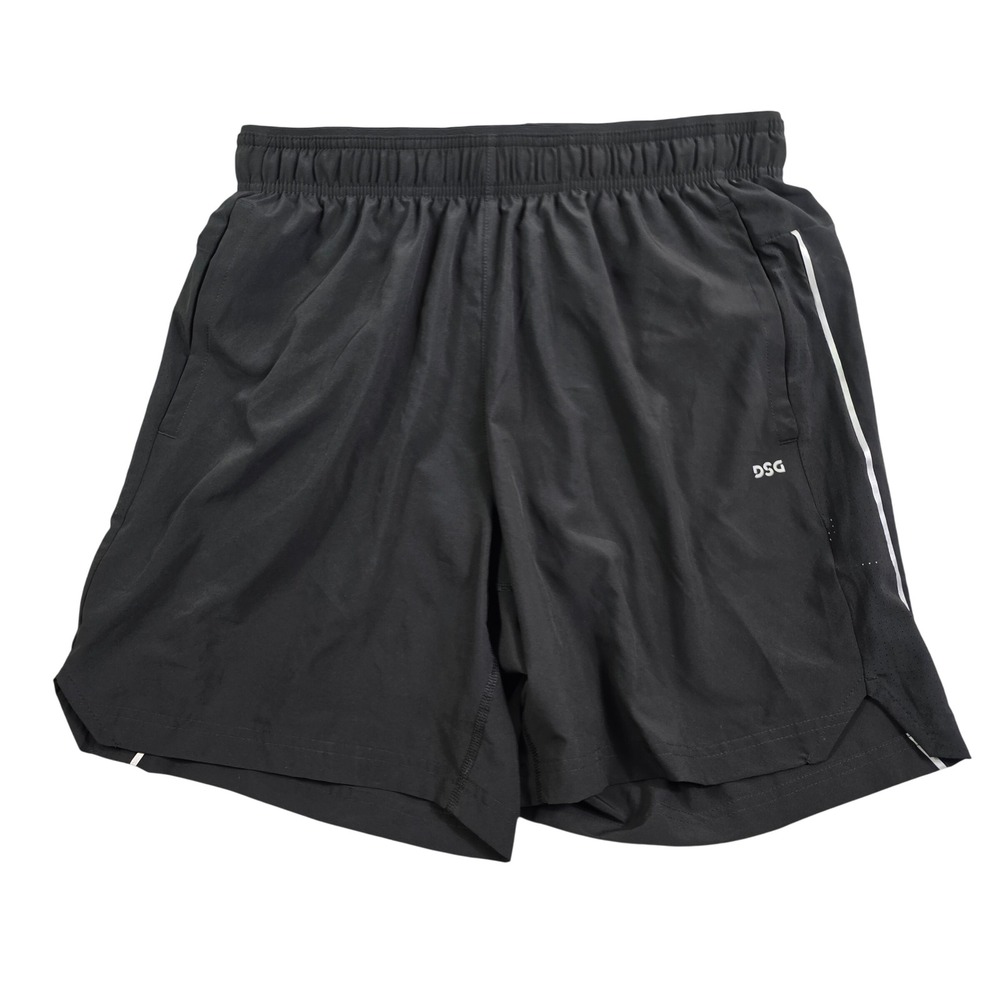 DSG Stride Run Short Mens Medium Black Athletic Gym Training Lining Fitness New